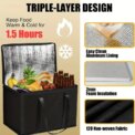 40l Insulated and Refrigerated Bag Large Capacity Portable Lunch Bag Zipper Picnic Camping Tin Foil Food Organizer Storage Bags - Image 3
