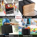 40l Insulated and Refrigerated Bag Large Capacity Portable Lunch Bag Zipper Picnic Camping Tin Foil Food Organizer Storage Bags - Image 5