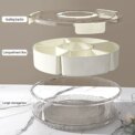 Six-Grid Food Storage Box With Handles Divided kitchen Container Compartments Stackable Snack Tray Removable and washable - Image 5
