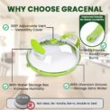Microwave Cover for Food, Clear Microwave Splatter Cover with Water Steamer and Handle, 10 Inch Plate Covers, Kitchen Gadgets - Image 6