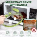 Microwave Cover for Food, Clear Microwave Splatter Cover with Water Steamer and Handle, 10 Inch Plate Covers, Kitchen Gadgets - Image 3