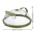 Microwave Cover for Food, Clear Microwave Splatter Cover with Water Steamer and Handle, 10 Inch Plate Covers, Kitchen Gadgets - Image 5