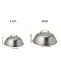 Stainless Steel Oven Squeegee Cover Arched Round 6/9inch Cheese Melting Dome Barbecue Tools with Handle Steak Pot Lids Cover - Image 6