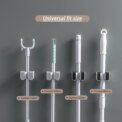 MENGNI Wall Mounted Mop Broom Holder Adhesive Multi-Purpose Hooks Broom Hanger Kitchen Bathroom Accessories Sets - Image 4