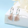 Original Silver Plated Earrings For Women Hoop Love Heart Star Sun Pave CZ Dangle Earings Rose Gold Wedding Gift Luxury Jewelry - Image 4