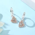 Original Silver Plated Earrings For Women Hoop Love Heart Star Sun Pave CZ Dangle Earings Rose Gold Wedding Gift Luxury Jewelry - Image 5