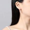 Original Silver Plated Earrings For Women Hoop Love Heart Star Sun Pave CZ Dangle Earings Rose Gold Wedding Gift Luxury Jewelry - Image 6