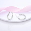 Original 925 Sterling Silver Hoop Earrings Luxury Square Circle Heart Hoop Earrings For Women Girl Party Wedding Jewelry Gifts - Image 3