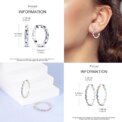 925 Sterling Silver Hoop Earrings For Women Star Moon Paint Feather Musical Note Colorful Zircon Fashion Earrings Women Gift - Image 4