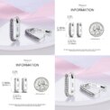Hot Classic Original 925 Sterling Silver Earrings Colorful Circle Hoop Earrings For Women Party Wedding Engagement Jewelry Gift - Image 2