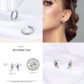 Hot Classic Original 925 Sterling Silver Earrings Colorful Circle Hoop Earrings For Women Party Wedding Engagement Jewelry Gift - Image 4