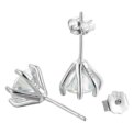 URMYLADY 1ct Moissanite Earrings for Women Wedding Fine Jewelry with GRA s925 Sterling Sliver Plated 18k White Gold Stud Earring - Image 4