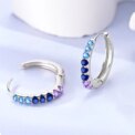925 Sterling Silver Hoop Earrings Large Round Simple Zirconia Drop Earrings for Women Girl Party Birthday Wedding Jewelry Gifts - Image 4