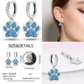 Luminous Shell Women Earrings Original 925 Sterling Silver Pave CZ Star Moon Hoop Earrings Engagement Wedding Jewelry - Image 2