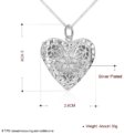 DOTEFFIL 925 Sterling Silver Photo Frame Pendant Necklace 18/20/22/24 Inch Snake Chain For Woman Charm Wedding Fashion Jewelry - Image 6