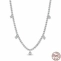 Christmas Birthday Surprise Gifts 925 Sterling Silver Exquisite Shiny Round Heart-shaped Necklace Classic Charm Women's Jewelry - Image 2