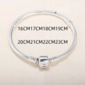 Handmade Original Fine Jewelry 925 Sterling Silver Charm Bracelet Soft Smooth Snake Bone Bracelets for Women - Image 2
