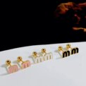 1pcs stainless steel letter M women's earrings fashion jewellery exquisite lovely small earrings spot can be wholesale - Image 3
