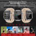 2025 New Military Smart Watch Men IP68 Waterproof Outdoor Sports Fitness Tracker Health Monitor 2.19" Bluetooth Calls Smartwatch - Image 6