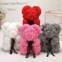 1pcs 25cm Rose Bear Artificial Foam Rose Flower Teddy Bear Valentines Day Gift Birthday Party Spring Wedding Party Decoration - Image 3