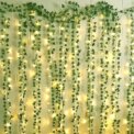 Artificial Ivy Vine with LED Light String Green Leaf Vine Flower Wreath Walls Hanging Fake Plant Wedding Party Garden Decors - Image 3