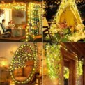 Artificial Ivy Vine with LED Light String Green Leaf Vine Flower Wreath Walls Hanging Fake Plant Wedding Party Garden Decors - Image 6