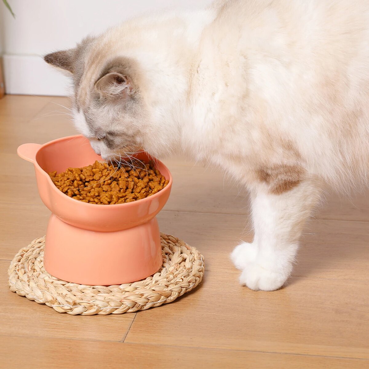 Pet food bowl Tilt high bottom neck protector against choking dog and cat birdbits against dumping pet feeding supplies - Image 2
