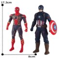 17Cm Cartoon Model Ornament Marvel Anime Figures Spiderman Hulk Action Figure Iron Man Kids Toy Christmas Gift Glow Doll - Image 5