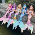 Diamond tail mermaid doll butterfly wings, princess dolls, birthday gifts for boys and girls.
