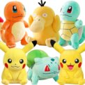 25cm Pokemon Plush Stuffed Toys Kawaii Pikachu Squirtle Turtle Charmander Jigglypuff Bulbasaur Psyduck Pokémon Anime Kids Gift