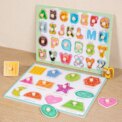 Montessori Wooden Puzzles Hand Grab Boards Toys Tangram Jigsaw Baby Educational Toys Cartoon Vehicle Animals Fruits 3D Puzzles - Image 2