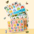 Montessori Wooden Puzzles Hand Grab Boards Toys Tangram Jigsaw Baby Educational Toys Cartoon Vehicle Animals Fruits 3D Puzzles - Image 3