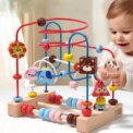 Wooden Bead Maze Toys for Toddler Bead Toy Colorful Roller Coaster Preschool Educational Learning Toys Birthday Gifts 1 2 3 Year