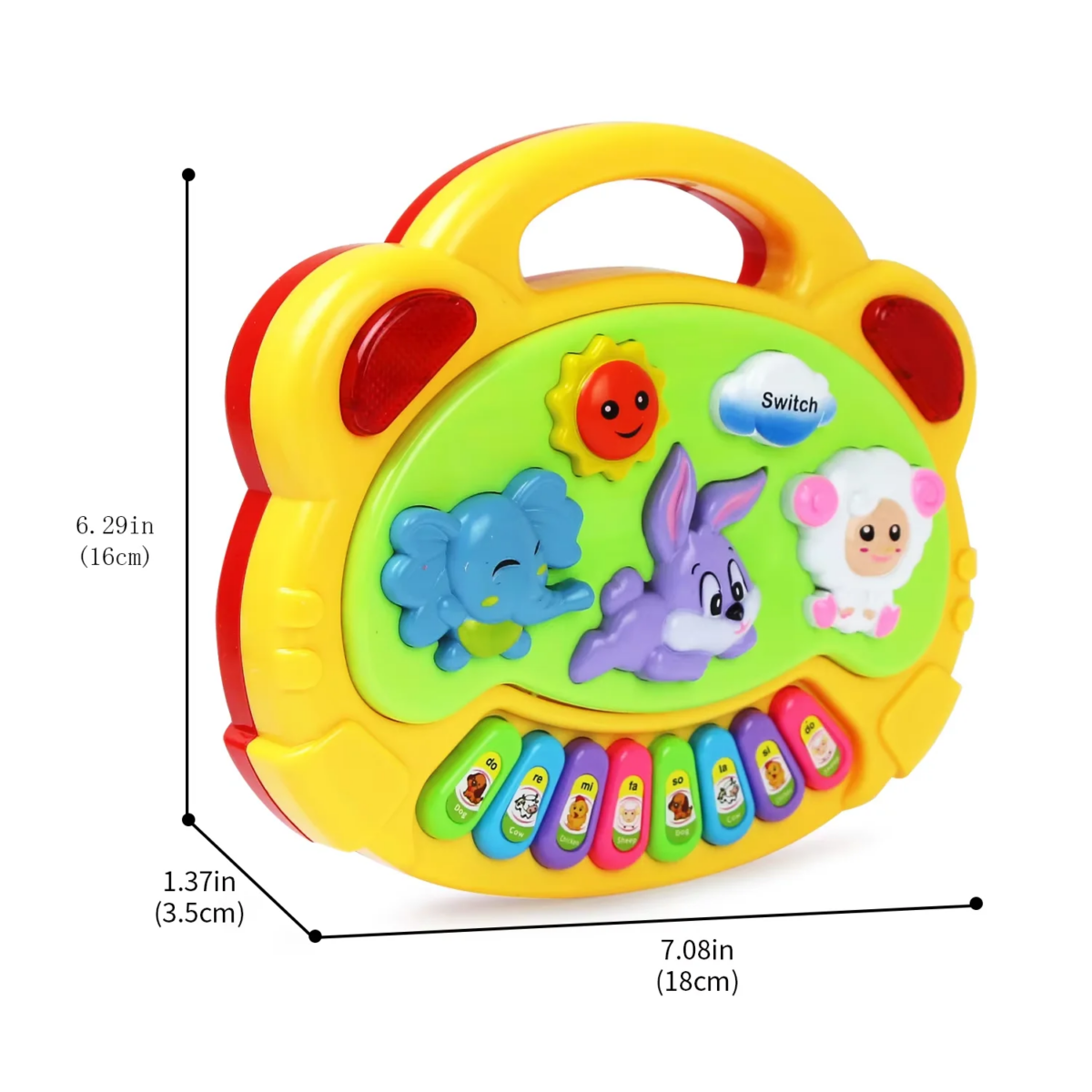 Kids Cartoon Piano Keyboard Game with Animal Sounds Flashing Light Music Baby Instrument Music Toys Educational Toys Kids Gifts - Image 2