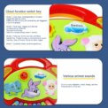 Kids Cartoon Piano Keyboard Game with Animal Sounds Flashing Light Music Baby Instrument Music Toys Educational Toys Kids Gifts - Image 5