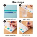 12pages Children's Watercolor Coloring Book,Drawing Toys For Thanksgiving, Easter, Christmas Gifts, With Built-in Watercolor Pen - Image 3
