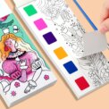 12pages Children's Watercolor Coloring Book,Drawing Toys For Thanksgiving, Easter, Christmas Gifts, With Built-in Watercolor Pen - Image 4