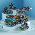 Mini size 6 In 1 Building Blocks DIY Police Car Fire Truck Castle Model Bricks Kids Educational Toys Gifts - Image 5