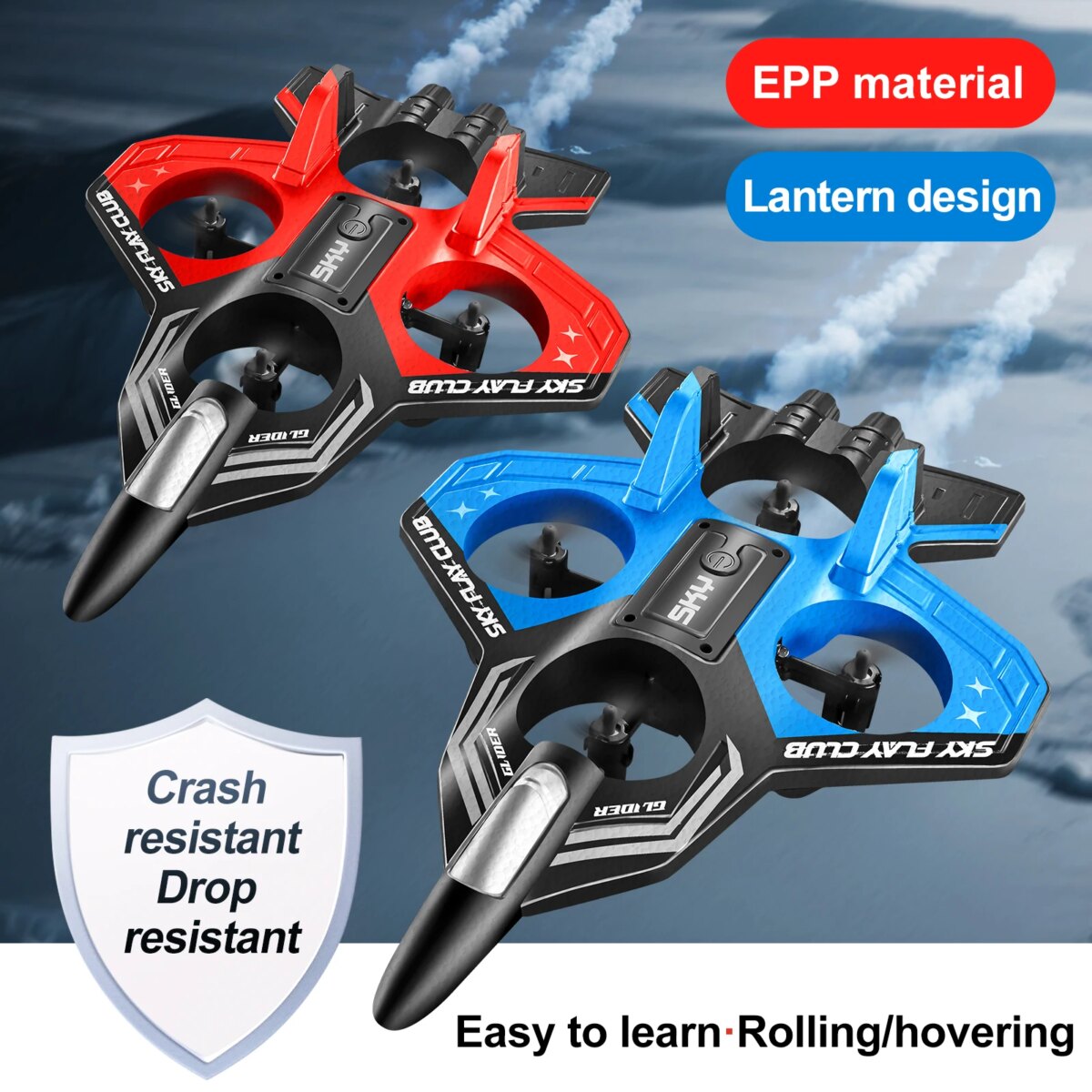 New remote-controlled glider, gravity sensing stunt foam aircraft, dazzling lights, rechargeable anti-drop drone, children's toy - Image 2