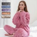 Thickened Warm Sleepwear for Winter Women Flannel Suit Student Pajamas Homewear Tops and Pants Striped Nightwear Loungewear - Image 5