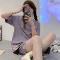 New Pajamas Female Summer Large Size Short-Sleeved Homewear Suit Korean Version of the Student Sweet and Lovely Ladies Homewear - Image 4