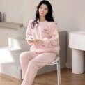 Warm Sleepwear for Winterthickened Warm Flannel Pajamas Student Long Sleeve Cartoon Ladies Loungewear Setpajamas Woman Offer - Image 6