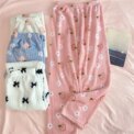 Autumn and Winter Women's New Pajama Pants Girls Student Sleeping Pants Warm Pants Coral Fleece Pants Thickened Warm Casual Home - Image 2