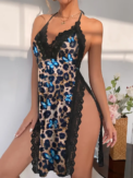 Sexy Women's Underwear Large Size Loose Home Nightgown Slit Pajamas - Image 2