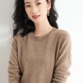 Winter Classic Style Cashmere Pullover Fashion Merino Wool Sweater Round Neck Long Sleeve Knitwear Soft Warm Basic' Clothing Top - Image 5