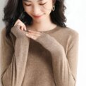 Winter Classic Style Cashmere Pullover Fashion Merino Wool Sweater Round Neck Long Sleeve Knitwear Soft Warm Basic' Clothing Top - Image 4