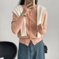 New Fashion Women's Thin Fleece Knit Loose Short Cashmere Sweater Round Neck, Warm Korean Sle Casual Female Sweater Top Cloting - Image 3