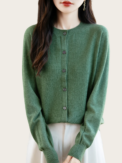 Classic Merino Wool Woman Sweater Basic Female Autumn Winter Knitted Cardigan Elegant Ladies Cashmere Long Sleeve Clothing Tops - Image 3