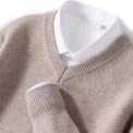 Men's Cashmere Warm Pullovers Sweater V Neck Knit Autumn Winter Fit Tops Male Wool Knitwear Jumpers Bottoming shirt Plus Size - Image 3