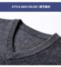 Cashmere Cotton Blend Classic V-Neck Pullover Men Sweater 2025 Autumn Winter Work Casual All-match Jumper Male Knitted Sweaters - Image 3